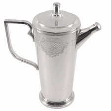 Vintage Art Deco Engraved Silver Plate Cocktail Shaker, The Hour 