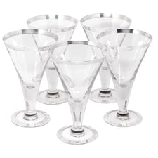 Vintage Sterling Silver Rimmed Wine Goblets | The Hour