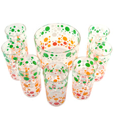 Multi Color Polka Dot Ice Bucket Set | The Hour Shop