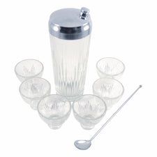 Vintage Clear Glass Cocktailor Cocktail Shaker Set, The Hour Shop