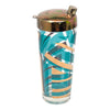 Vintage Teal & Gold Geometric Pattern Cocktail Shaker Set Shaker | The Hour Shop