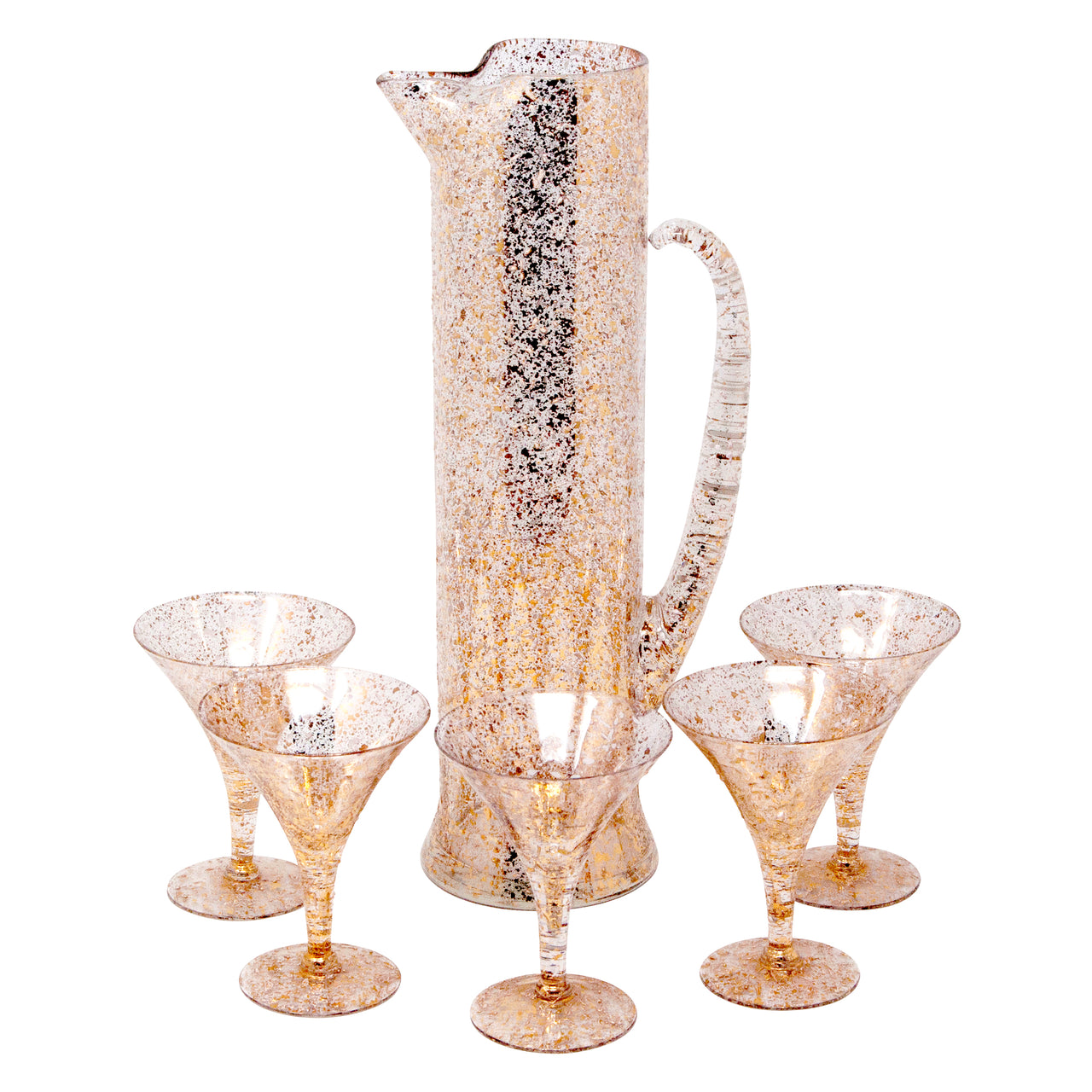 Vintage Gold & White Splatter Cocktail Pitcher Set | The Hour Shop