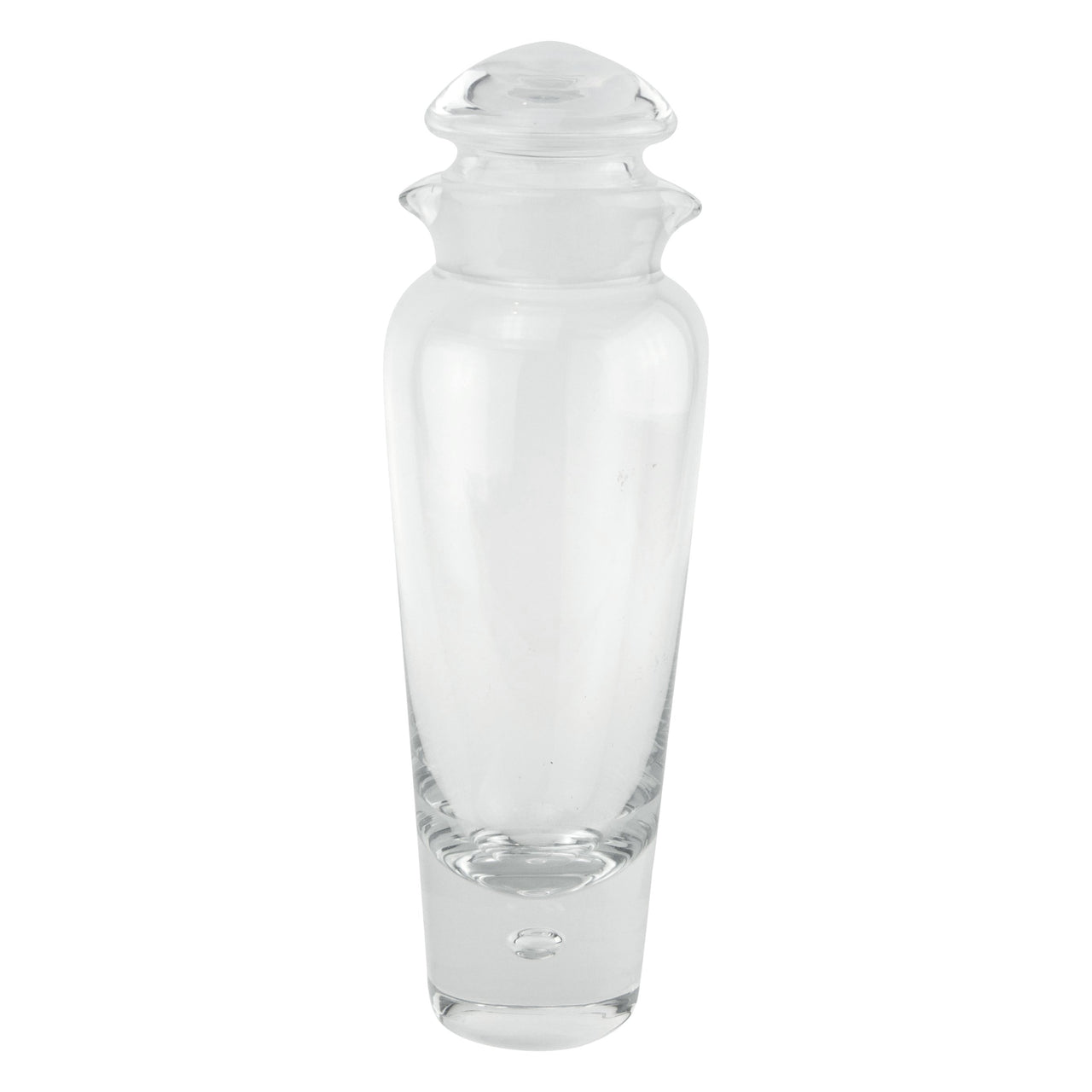 Vintage Kosta Boda Clear Crystal Weighted Bubble Base Decanter