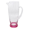 Vintage Pink Base Etched Cocktail Pitcher Set Pitcher | The Hour Shop