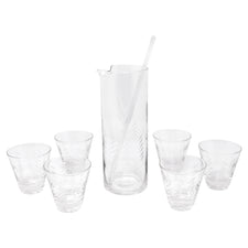 Vintage Slanted Dashes Cocktail Pitcher Set | The Hour Shop