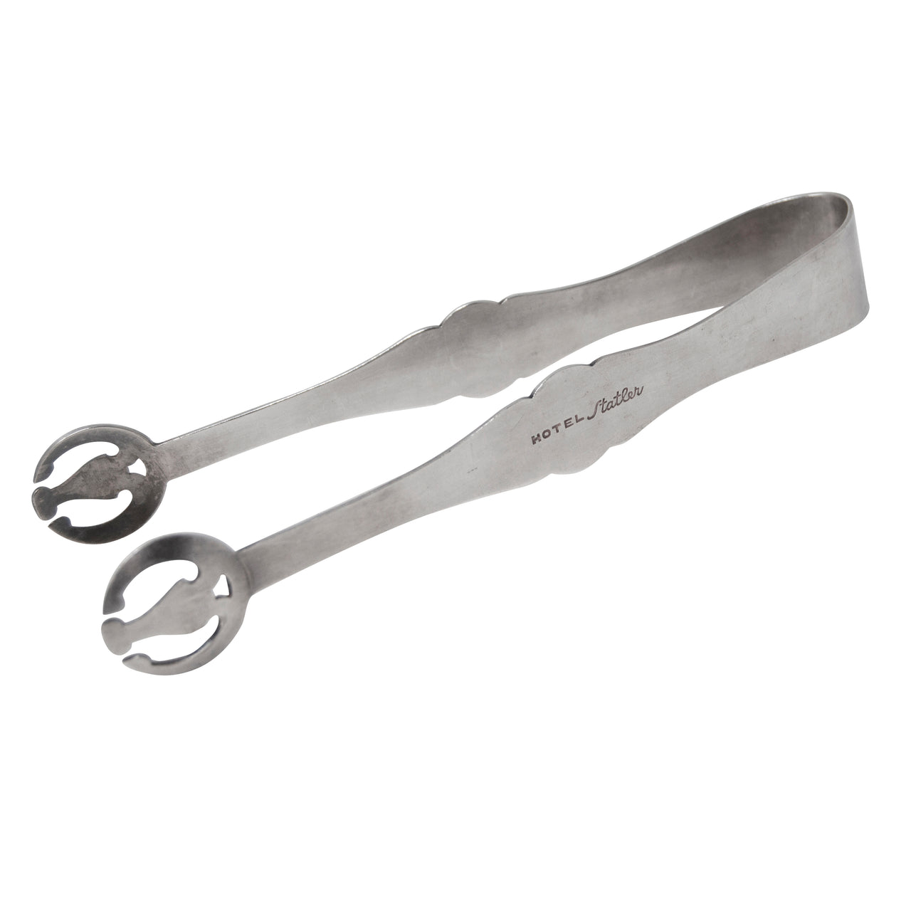 Vintage Hotel Statler Silver Plate Art Deco Tongs Right | The Hour Shop