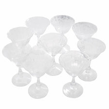 Fostoria Etched Crystal Cocktail Glasses | The Hour Shop Vintage