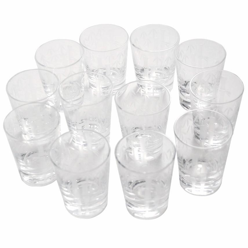 Vintage Etched Bamboo Shot Glasses, TheHourShop.com