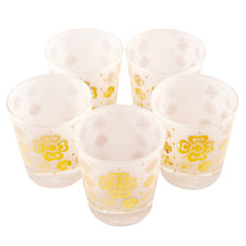 Fred Press Gold Clovers Rocks Glasses