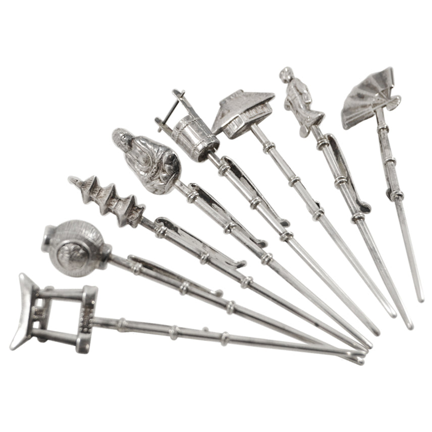 Vintage Japanese Sterling Silver Clip Cocktail Picks | The Hour Shop
