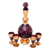 Vintage Art Deco Amethyst & Gold Polka Dot Decanter Set Top | The Hour Shop