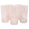 Vintage Pink Spaghetti Collins Glasses Front | The Hour Shop