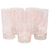 Vintage Pink Spaghetti Collins Glasses Front | The Hour Shop