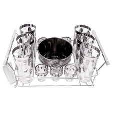 Vintage Mercury Ovals Ice Bucket Glass Caddy Set | The Hour