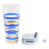Vintage Blue & Gold Stripe Cocktail Shaker Parts | The Hour Shop
