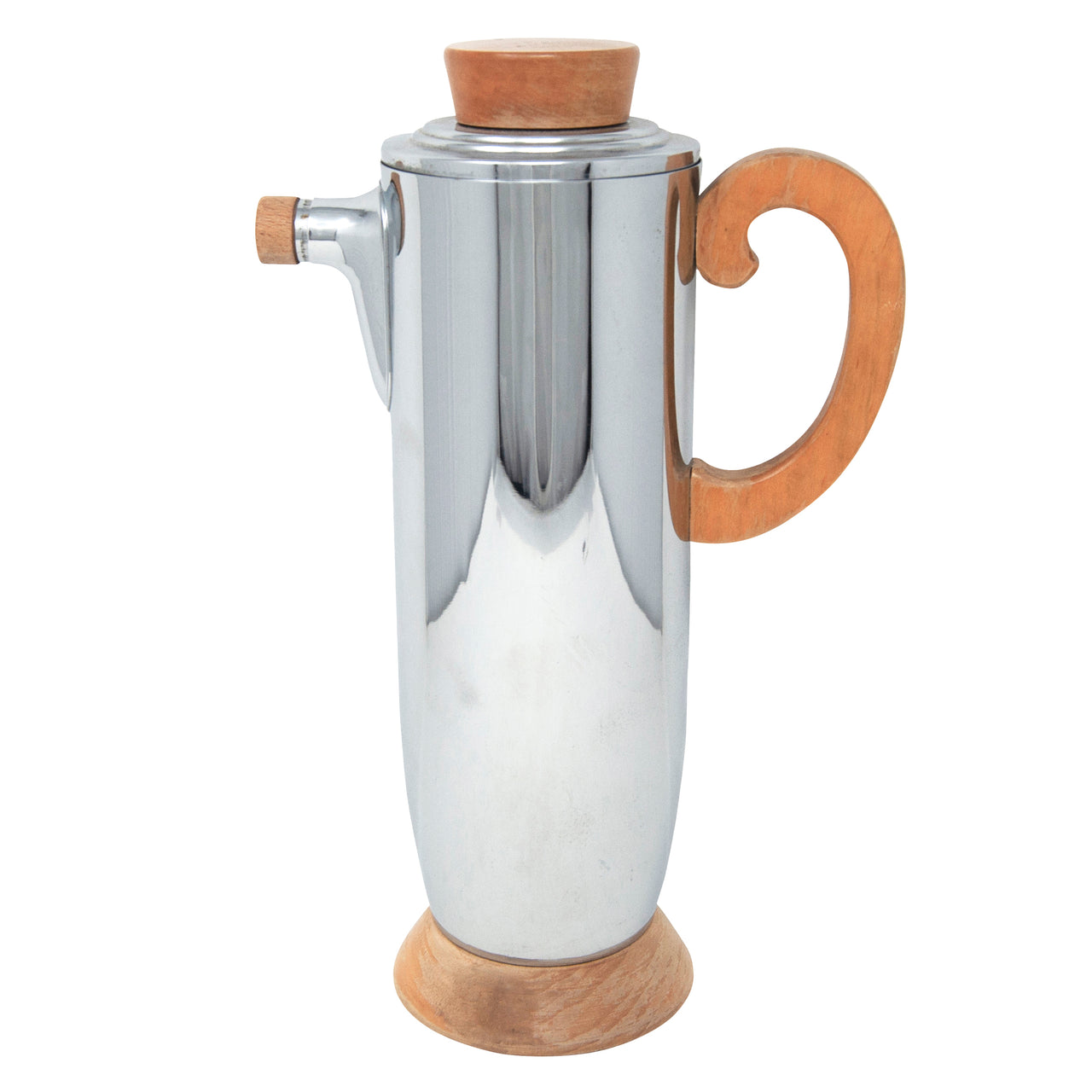 Vintage Manning Bowman Chrome & Wood Cocktail Shaker | The Hour Shop