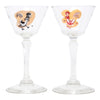 Vintage Red & Black Rooster Cocktail Glasses single | The Hour Shop