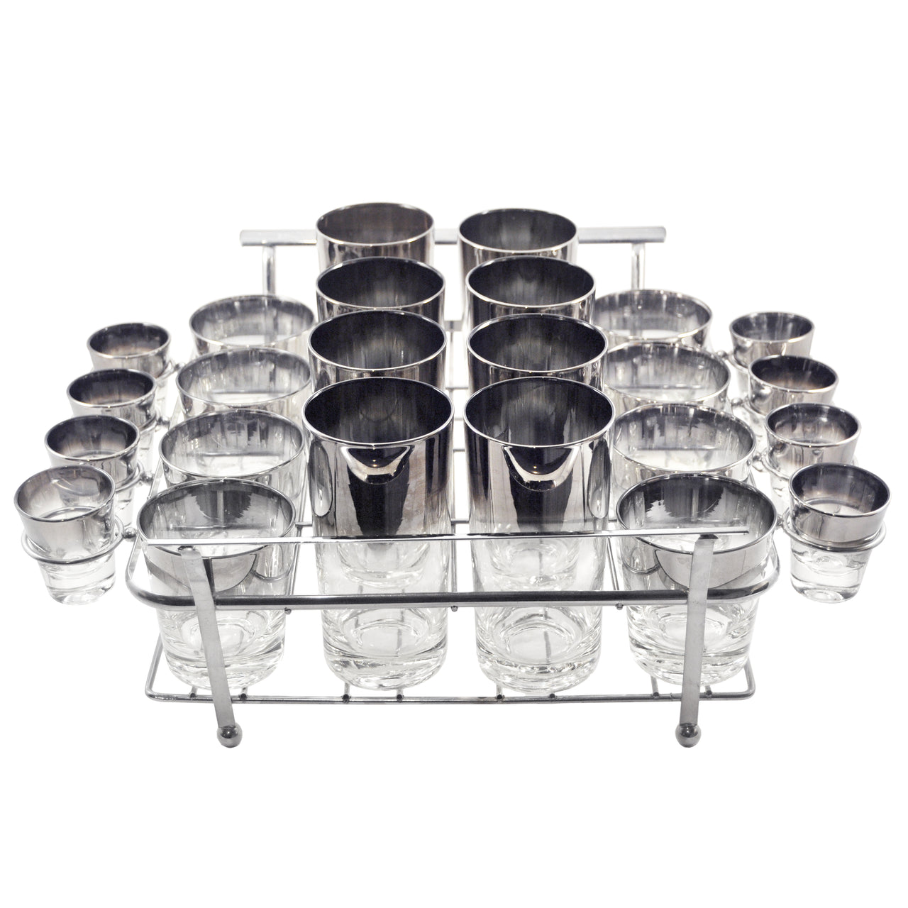 Vintage Mercury Fade 25 Piece Glass Caddy Set | The Hour Shop