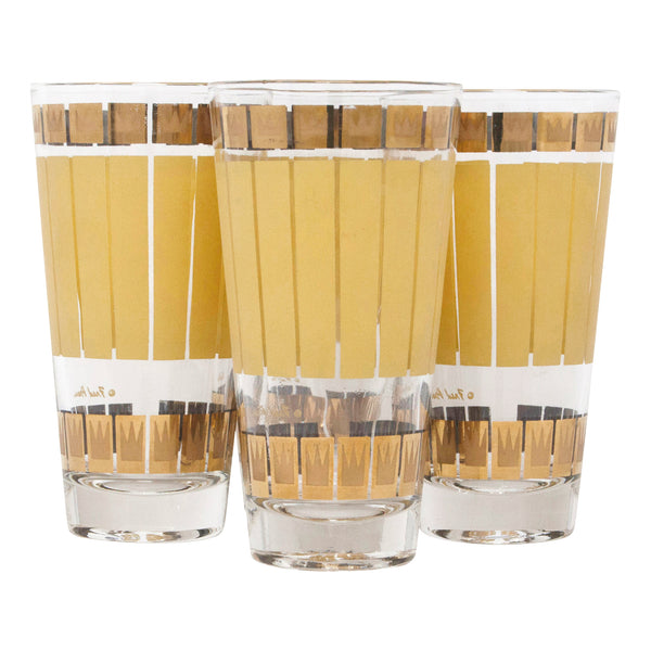 Gold Rimmed Highball Collins Glass