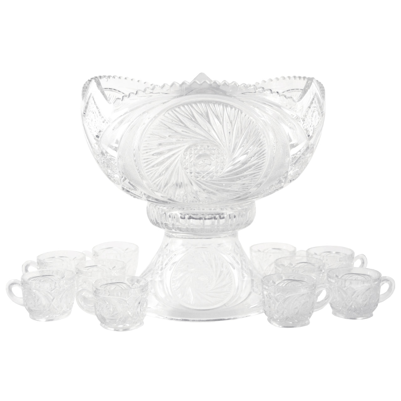 Vintage McKee Pedestal Punch Bowl Set | The Hour Shop