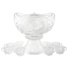 Vintage McKee Pedestal Punch Bowl Set | The Hour Shop