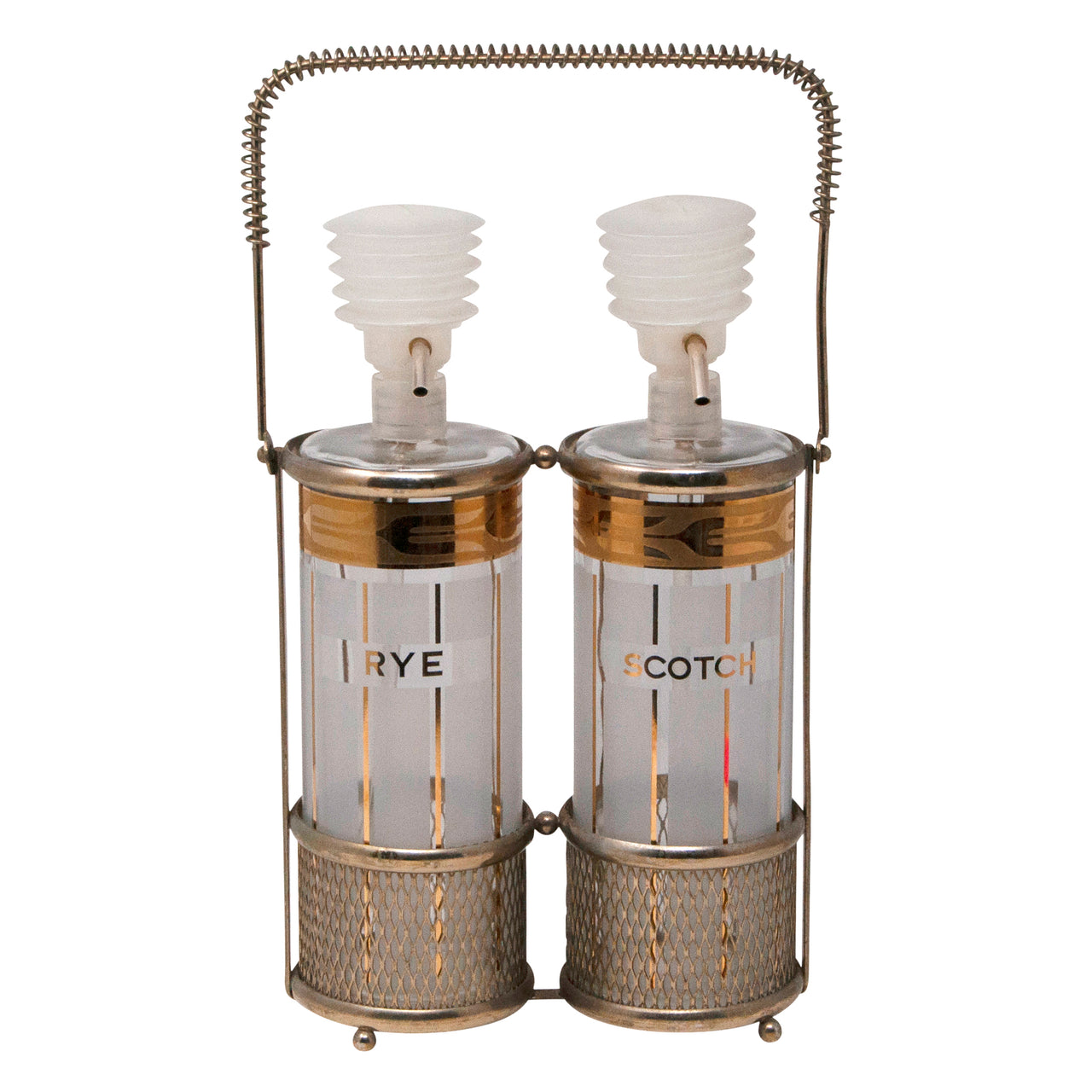 Vintage Fred Press Pump Decanter Caddy Set | The Hour Shop