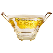 Vintage Yellow & Gold Bowl Caddy, The Hour Shop