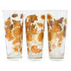 Yellow & Gold Chrysanthemum Collins Glasses