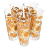 Yellow & Gold Chrysanthemum Collins Glasses