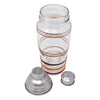 Vintage Black, Red and Yellow Stripes Cocktail Shaker Top | The Hour Shop