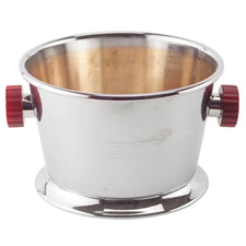 Vitnage Glo Hill Chrome Cranberry Bakelite Handle Ice Bucket | The Hour 