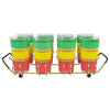 Vintage Red Yellow & Green Band Glass Caddy, The Hour Shop