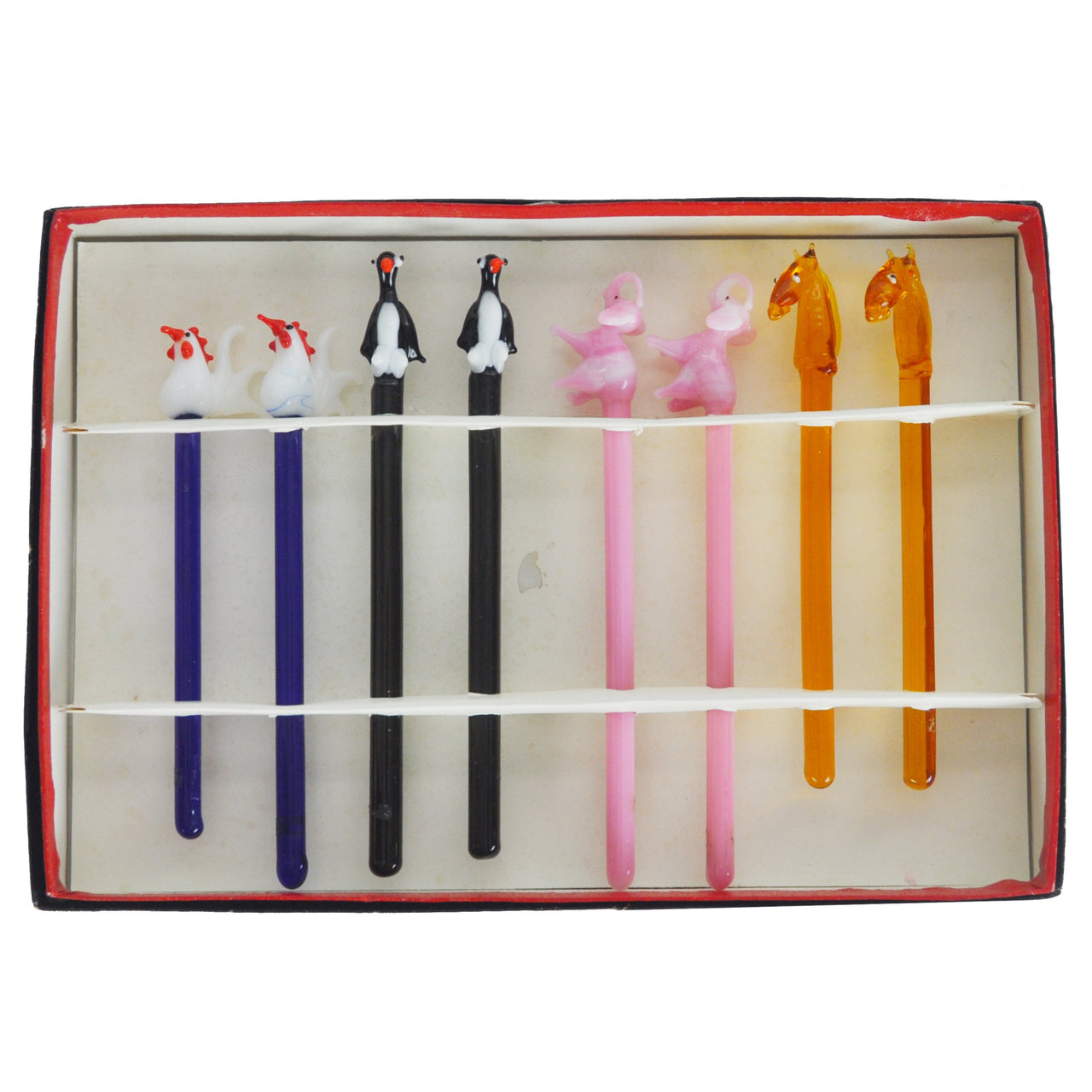 Vintage Glass Animal Cocktail Stir Sticks | The Hour