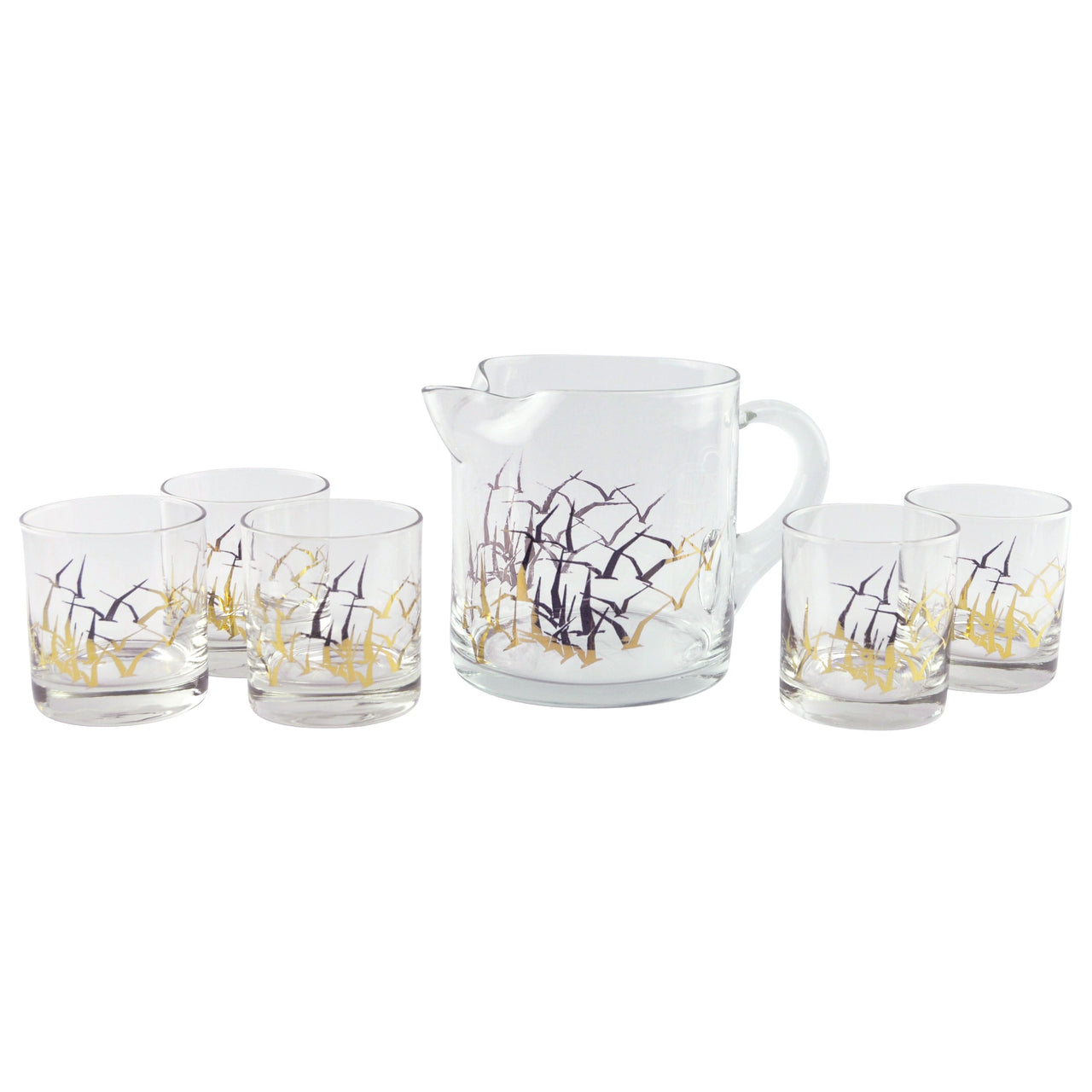 Gold Seagulls Cocktail Pitcher Set | The Hour Shop Vintage