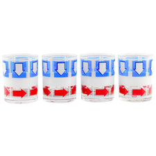 Red White & Blue Arrow Rocks Glasses