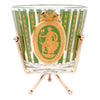 Vintage Gold & Green Ice Bucket Cocktail Set Ice Bucket and Caddy | The Hour Shop