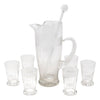 Vintage Etched Art Deco Drops Cocktail Pitcher Set Front | The Hour Shop