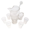 Vintage Etched Art Deco Drops Cocktail Pitcher Set Top | The Hour Shop