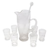 Vintage Etched Art Deco Drops Cocktail Pitcher Set | The Hour Shop