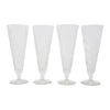 Vintage Frosted Tropical Flower Pilsner Glasses Patterns | The Hour Shop