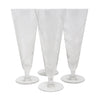 Vintage Frosted Tropical Flower Pilsner Glasses Front | The Hour Shop