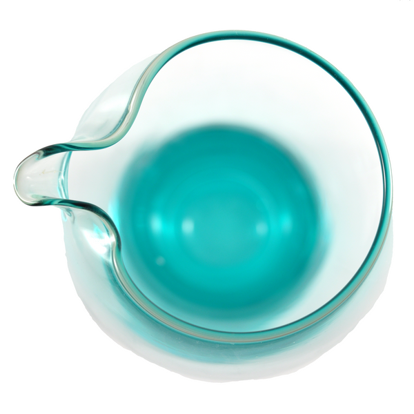 Mid-Century Aqua Blue Glass Cocktail Pitcher and Teardrop Stirrer –  Sustainable Deco, Inc.