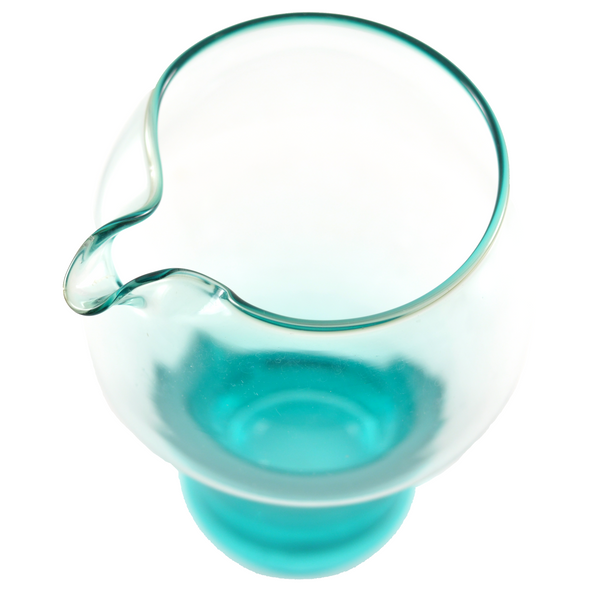 Mid-Century Aqua Blue Glass Cocktail Pitcher and Teardrop Stirrer –  Sustainable Deco, Inc.