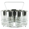 Mercury Fade Ice Bucket Glass Caddy Set | The Hour Vintage
