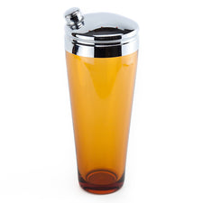 Orange Amber Glass Cocktail Shaker | The Hour Shop Vintage