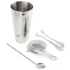 Mr. Bartender Stainless Steel Bar Tool Set | The Hour Vintage