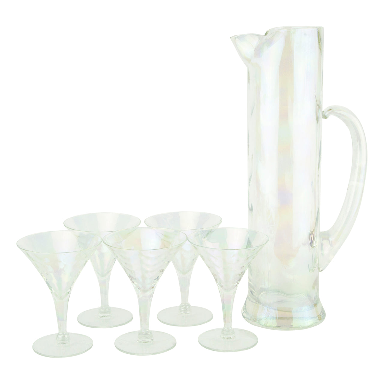 Vintage Draping Iridescent Cocktail Pitcher Set | The Hour Shop