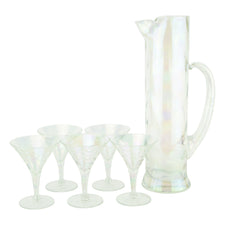 Vintage Draping Iridescent Cocktail Pitcher Set | The Hour Shop