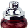 Vintage Ruby Red & Platinum Rings Cocktail Shaker Set Dented Strainer | The Hour Shop