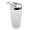 Vintage Val St. Lambert Crystal & Silver Plate Cocktail Pitcher, Top